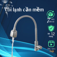 Vòi rửa bát lạnh cần mềm, vòi cần mềm lạnh inox 304, vòi rửa chén bát lạnh lò xo inox 304, vòi lạnh rửa chén bát inox su