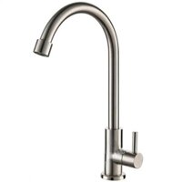 Vòi rửa bát lạnh Cao Cấp INOX SUS 304 cắm chậu  Kèm 1 dây cấp nước INOX 304