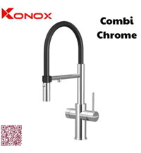 Vòi rửa bát nóng lạnh 3 đường nước Konox Combi Chrome