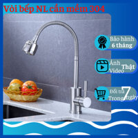 Vòi rửa bát nóng lạnh cần mềm, vòi bếp lò xo inox 304, vòi rửa chén bát sus 304, bộ vòi nóng lạnh cần mềm cao cấp