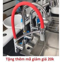 Vòi rửa bát nóng lạnh cao cấp Water Max - cần vòi silicone siêu bền