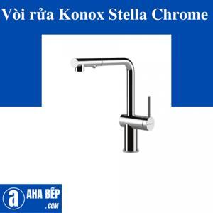 Vòi rửa bát nóng lạnh dây rút Konox Stella Chrome
