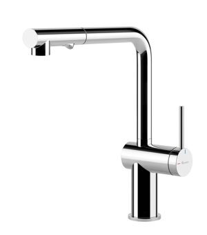 Vòi rửa bát nóng lạnh dây rút Konox Stella Chrome