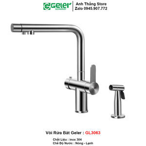 Vòi rửa bát nóng lạnh Geler GL-3063