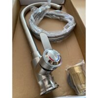 Vòi Rửa Bát Nóng Lạnh Inox 304,Vòi Nước Bồn Rửa Chén Cổ Ron và Bi Xoay 360°,Ống Vòi Rửa Bát Phi 24mm,Tay Gật Gù,Chất Tín