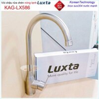 Vòi rửa chén bát KAG-LX586, Vòi Luxta nóng lạnh inox SUS304,  vòi bếp nóng lạnh chậu rửa chén KAG-LX586