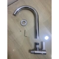 Vòi Rửa Chén Bát Lạnh (TC), Vòi Rửa Phòng Bếp Cao Cấp Inox 304 Bóng AMZ