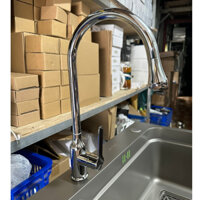 Vòi rửa chén bát Lạnh xoay bi inox 304 kiểu Thiên Nga nước bao mạnh