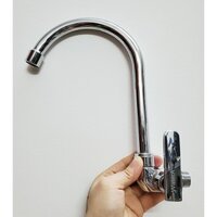 Vòi rửa chén bát một đường nước lạnh - âm tường xi bóng