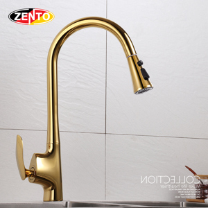 Vòi rửa chén bát nóng lạnh Pulldown Spray ZT5501-W&G (Dây rút)