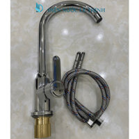 Vòi Rửa Chén Bát Nóng Lạnh Chất Liệu Sáng Bóng Không Gỉ INOX 304