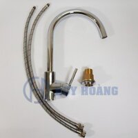 Vòi Rửa Chén Bát Nóng Lạnh Đồng Mạ Crom Chống Hoen Gỉ Cao Cấp Hàn Quốc RB0306 (Kèm Dây Cấp)