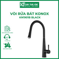 Vòi rửa chén bát rút dây KONOX KN1901B BLACK chức năng đầu phun 2 chế độ nước - Khánh Trang Home