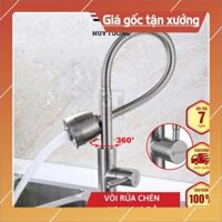 Vòi rửa chén Inox SUS 304, vòi rửa bát inox cao cấp siêu bền bĩ, dày, chắc chắn, chất lượng tuyệt vời - Huy Tưởng