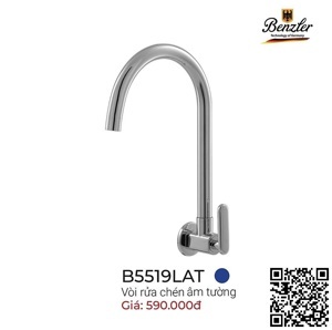 Vòi rửa chén lạnh âm tường Benzler B5519LAT