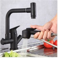 Vòi rửa chén linh hoạt (Black EuroHome) - RETRO Basin mixer- Cao Cấp