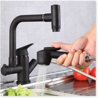 Vòi rửa chén linh hoạt (Black EuroHome) - RETRO Basin mixer- Cao Cấp