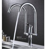 Vòi rửa chén nóng lạnh 2 đầu vòi