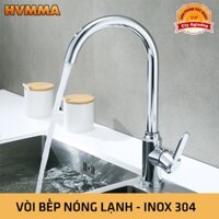 Vòi rửa chén nóng lạnh INOX 304 bóng đẹp (M2 Kèm 02 dây cấp nước) Chất lượng cao HVMMA