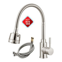 VÒI RỬA CHÉN NÓNG LẠNH, INOX 304 (BH - 5 NĂM) LK-308