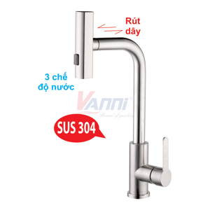 Vòi rửa chén nóng lạnh Vanni VN-302