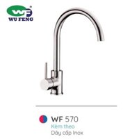 Vòi rửa chén nóng lạnh WuFeng đồng mạ crom cao cấp WF570