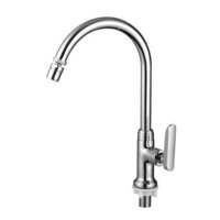 Vòi rửa chén nước lạnh gắn chậu cao cấp - Sanji CL25 mỏ bẻ - Kèm dây cấp nhựa 50cm