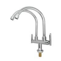 Vòi rửa chén nước lạnh gắn chậu cao cấp - Sanji CL16 chén đôi - Kèm dây cấp Inox 50cm