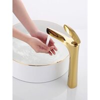 Vòi Rửa Mặt Lavabo MẠ VÀNG Nóng Lạnh Loại 1 Đồng Thau LARTO 22 - Vòi Chậu Rửa Lavabo Nóng Lạnh 22