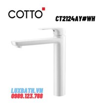 Vòi rửa mặt lavabo nóng lạnh COTTO CT2124AY#WH (màu trắng)