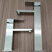 Vòi Rửa Mặt Lavabo Nóng Lạnh INOX 304 N3001 Fotar và 2 dây VÒI LA VUÔNG 20CM 30CM