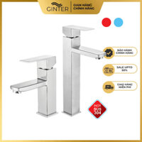 Vòi rửa mặt Lavabo nóng lạnh Inox304 GINTER GT5153 cao cấp, Vòi bồn rửa mặt dáng cao kiểu dáng sang trọng