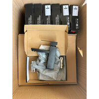 Vòi rửa mặt nước nóng lạnh inox 304 Sơn tĩnh điện màu đen cao 20cm