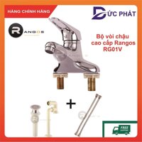 Vòi rửa mặt, vòi chậu lavabo, vòi chậu rửa mặt 2 lỗ hàng đẹp chuẩn xịn Rangos RG-01V