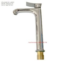 Vòi rửa mặt, vòi lavabo đồng 1 chân tròn, nóng lạnh, dài 29cm, TP-LA63073
