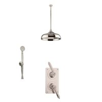 Vòi sen âm trần điều chỉnh nhiệt độ, bát sen Ø300mm cổ điển bằng đồng Drumche - Shower Ceiling