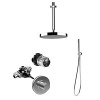 Vòi sen âm trần điều chỉnh nhiệt độ có sen cầm tay bằng đồng Timeaster - 0153-65R
