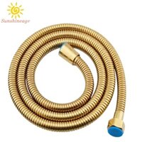 Vòi sen cầm tay chống cuộn linh hoạt màu vàng 1,5m GI / 2 Bồn tắm áp lực cao [sunshineage]