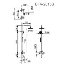 Vòi Sen Cây INAX BFV-2015S Nóng Lạnh