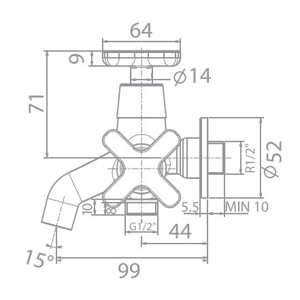 Vòi sen lạnh âm tường American Standard WF-T703