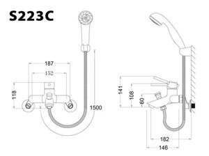 Sen tắm nóng lạnh Caesar S233C (S-233C)