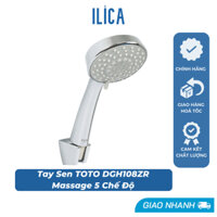 Vòi sen tắm bát tay sen tắm nóng lạnh 5 chế độ cao cấp kèm dây sen inox gác sen TOTO DGH108ZR ilica.