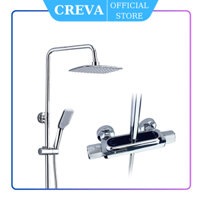 Vòi Sen Tắm Đứng CREVA Nóng Lạnh Bằng Đồng Cao Cấp, Siêu Bền, Mạ Crom Bóng Sang Trọng - CR-018