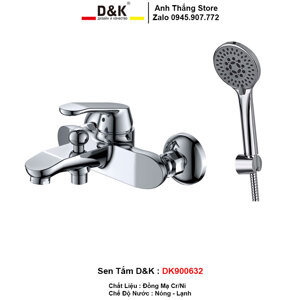 Vòi sen tắm nóng lạnh D&K DK900632
