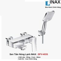 Vòi sen tắm nóng lạnh INAX BFV-403S, Vòi gật gù 2 đường nước thân vuông, Cam kết chính hãng