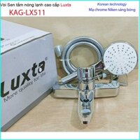 Vòi sen tắm nóng lạnh Luxta KAG-LX512, trọn bộ vòi sen nóng lạnh gật gù bao gồm dây và tay sen nước mạnh siêu bền