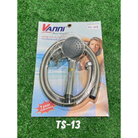 Vòi sen tắm Vanni TS-13 nhựa ABS mạ crom cao cấp kèm dây inox 304+ cài sen