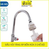 Vòi Tăng Áp Bồn Rửa Bát Inox Xoay 360 Độ, 3 Chế Độ Xả Nước Tiện Dụng