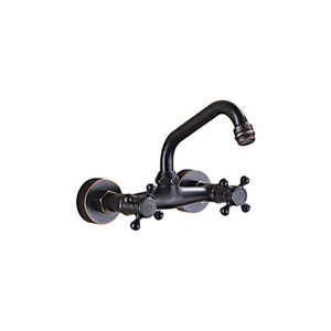 Vòi treo tường, vòi lavabo đồng đen cao cấp chính hãng EVEREST EV-VĐ19