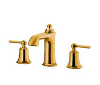 Vòi trộn 3-lỗ Kyoto 100 bộ xả kéo màu vàng 589.35.062